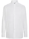 Zegna Structured Centoventimila Cotton Shirt In White