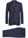 Zegna Centoventimila Single-breasted Wool Suit In Blue