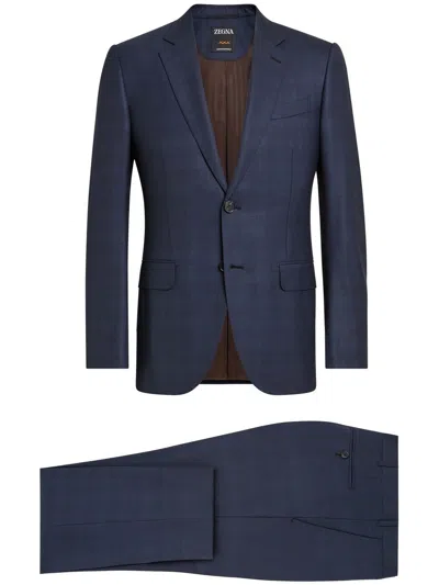 ZEGNA CENTOVENTIMILA SINGLE-BREASTED WOOL SUIT