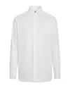 Zegna Centoventimila Structured Button Front Shirt In White