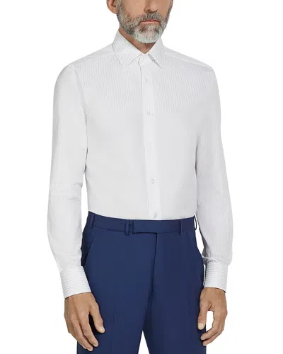ZEGNA CENTOVENTIMILA STRUCTURED BUTTON FRONT SHIRT