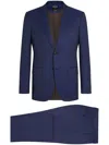 Zegna Centoventimila Single-breasted Wool Suit In 蓝色