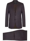 Zegna Centoventimila Wool Suit In Purple