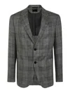 Zegna Wool And Silk Blend Jacket In Grey
