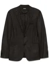 Zegna Houndstooth-pattern Blazer In Blue