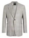 Zegna Checked Blazer In Gray