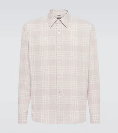 ZEGNA CHECKED COTTON FLANNEL SHIRT