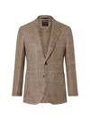Zegna Checked-pattern Blazer In Brown