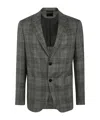 Zegna Wool And Silk Blend Jacket In Black