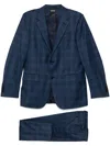 Zegna Checked Suit In Blue