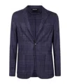 Zegna Wool Jacket With Chest And Front Pockets In Black