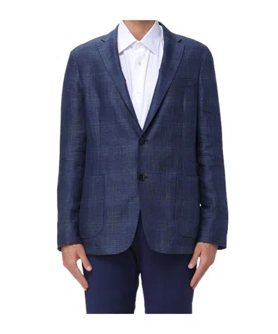Zegna Check-pattern Single-breasted Blazer In Multi