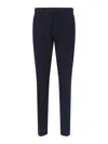 Zegna Straight Leg Trousers With Pockets And Loops In Blue