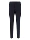 Zegna Straight Leg Trousers With Pockets And Loops In Blue