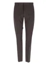 Zegna Straight-leg Brown Chinos With Hook And Zip Closure In Brown