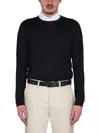 Zegna Cashmere And Silk Sweater In Blue