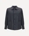 Zegna Wool Jacket Featuring Long Sleeves And Pockets In Blue