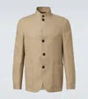 Zegna Blazer Chore Aus Leinen Und Wolle In Grau
