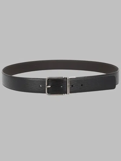 Zegna Cintura In Pelle In Black