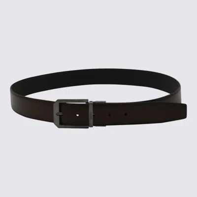 ZEGNA ZEGNA BLACK LEATHER BELT