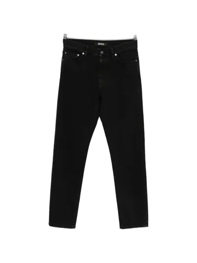 Zegna Buttoned Jeans In Black