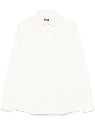 Zegna Classic-collar Shirt In White