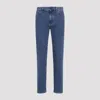 Zegna Denim Trousers With Belt Loops And Pockets In Blue