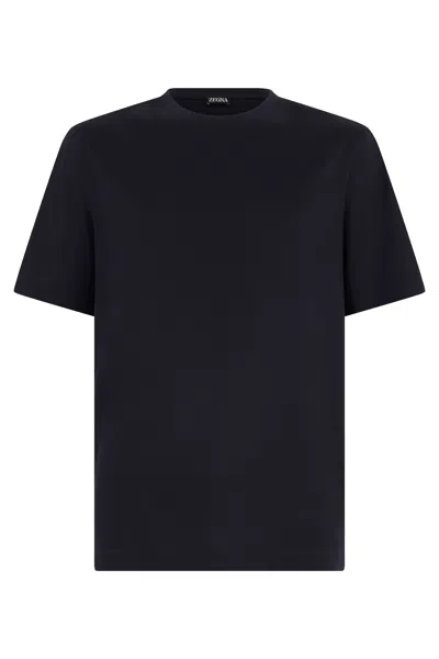 Zegna Classic Fit Cotton T-shirt In Black