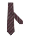 Zegna Burgundy Silk And Cotton Tie In Burgundy