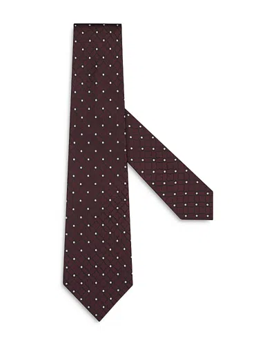 Zegna Classic Silk Tie In Burgundy