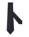 Zegna Classic Silk Tie In Dark Blue