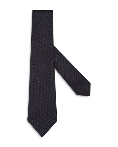 Zegna Classic Silk Tie In Dark Blue