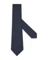 Zegna Classic Silk Tie In Dark Blue