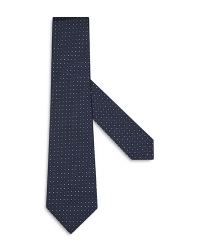 Zegna Classic Silk Tie In Dark Blue