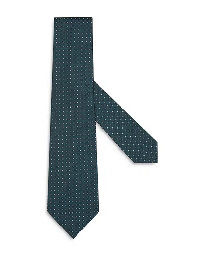 Zegna Classic Silk Tie In Teal Blue