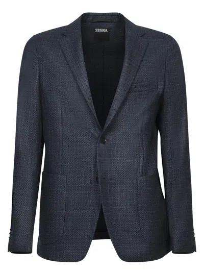 Zegna Blue Operato Jacket