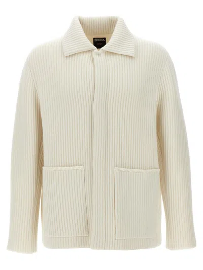 Zegna Chore Jacket Blazer In White