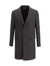 Zegna Brown Wool Coat In Brown