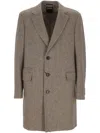 Zegna Long-sleeved Coat In Brown