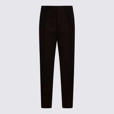 Zegna Coffee Linen Pant In Brown