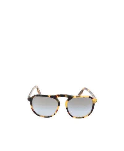 Zegna Collision Color Thick-rimmed Sunglasses In Gray