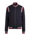 Zegna Collision Striped Zipper Sports Jacket In Black
