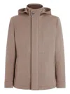Zegna Concealed-fastening Hooded Jacket In Multi
