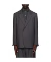Zegna Concealed Front-fastening Wool Blazer In Black