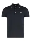 Zegna Contrast-trim Cotton Pollo Shirt In Black
