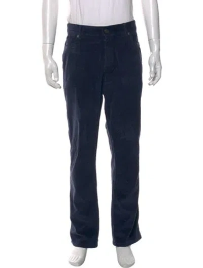 Pre-owned Zegna Corduroy Pants In Blue