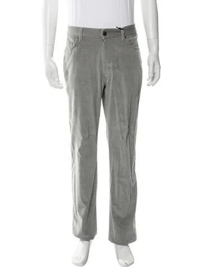 Pre-owned Zegna Corduroy Pants W/ Tags In Gray