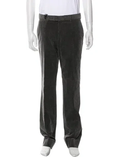 Pre-owned Zegna Corduroy Pants W/ Tags In Gray