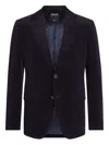 Zegna Corduroy Single-breasted Blazer In Neutral