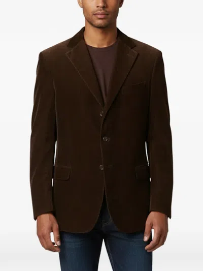Pre-owned Zegna Corduroy Single-breasted Blazer In Brown